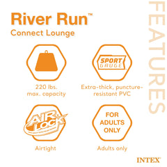 Intex River Run Connect durable handles provide a stable grip on the water.