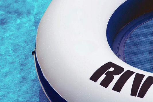 Intex River Run II side angle demonstrates stable buoyancy for calm river days.