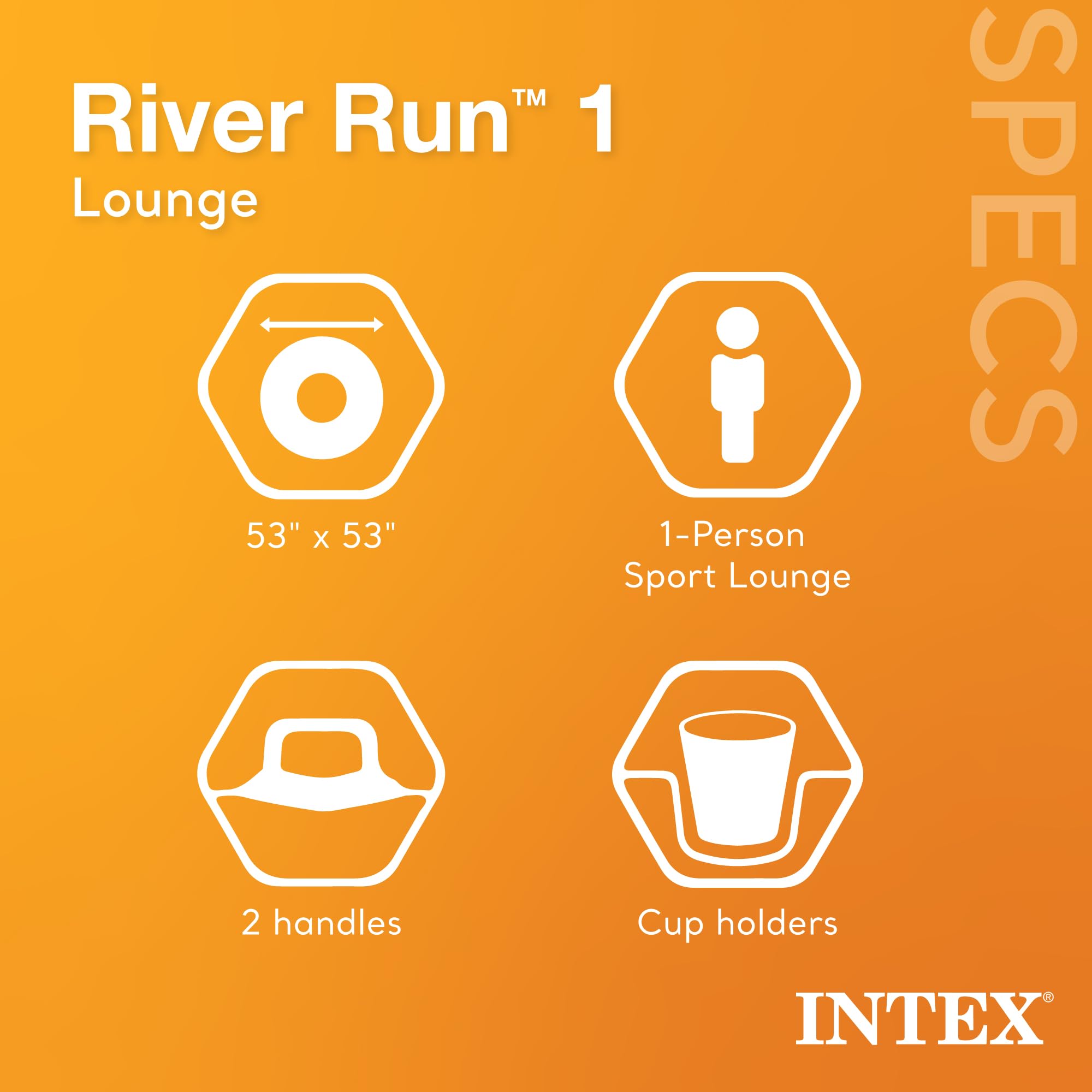 Intex River Run mesh bottom lounge keeps you cool while floating.