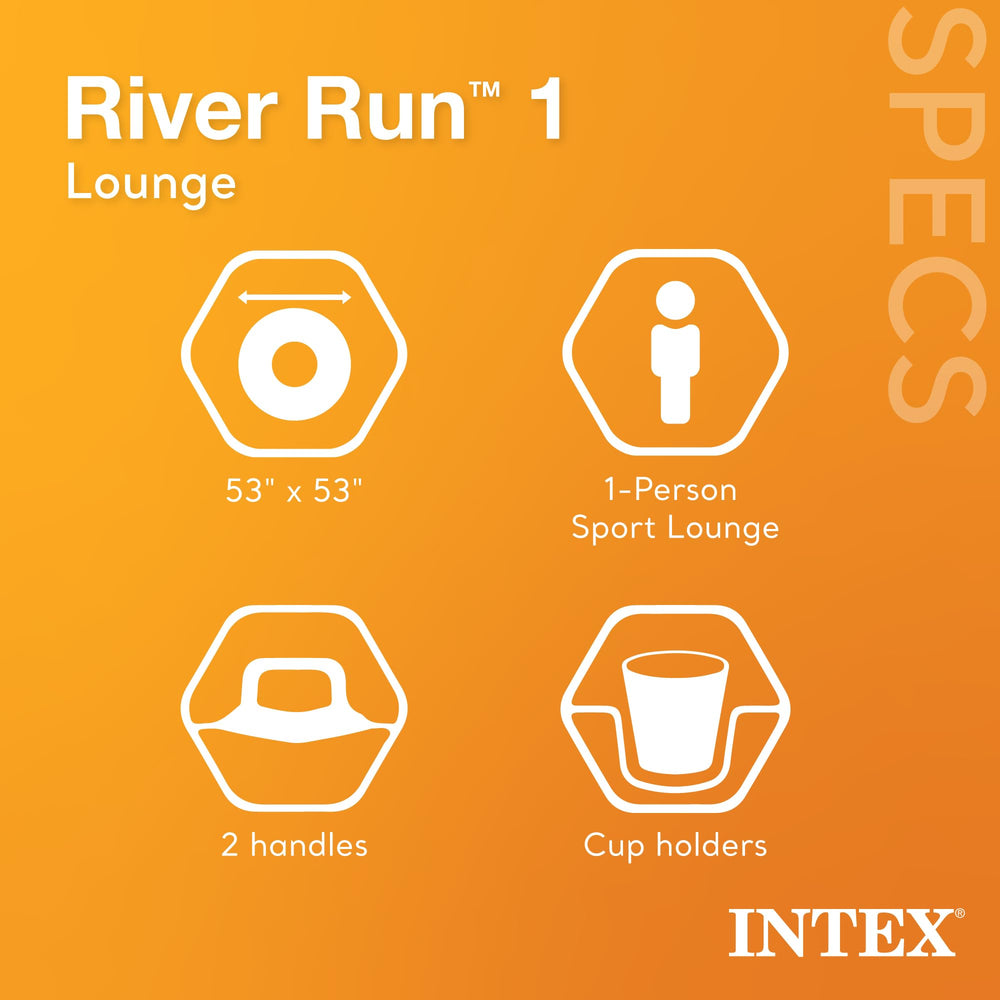 Intex River Run mesh bottom lounge keeps you cool while floating.