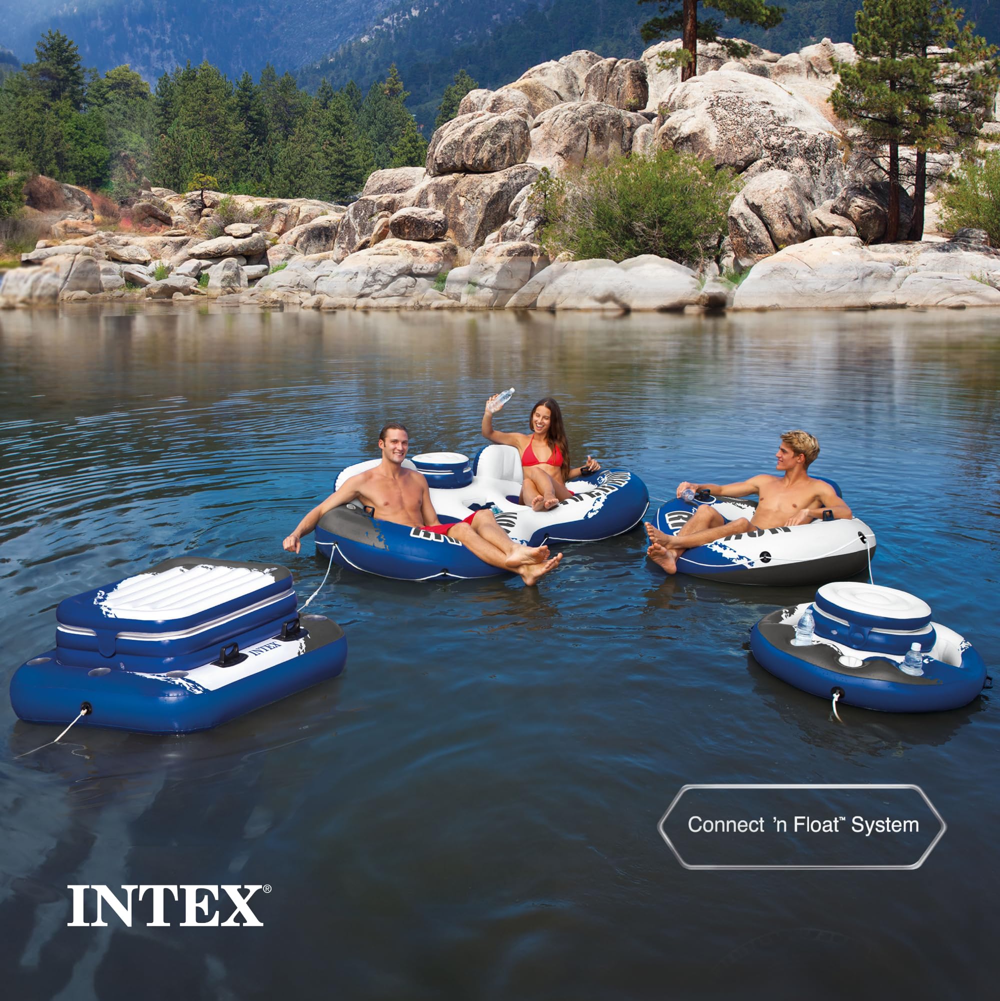 Intex River Run two-pack includes patch repair kit.