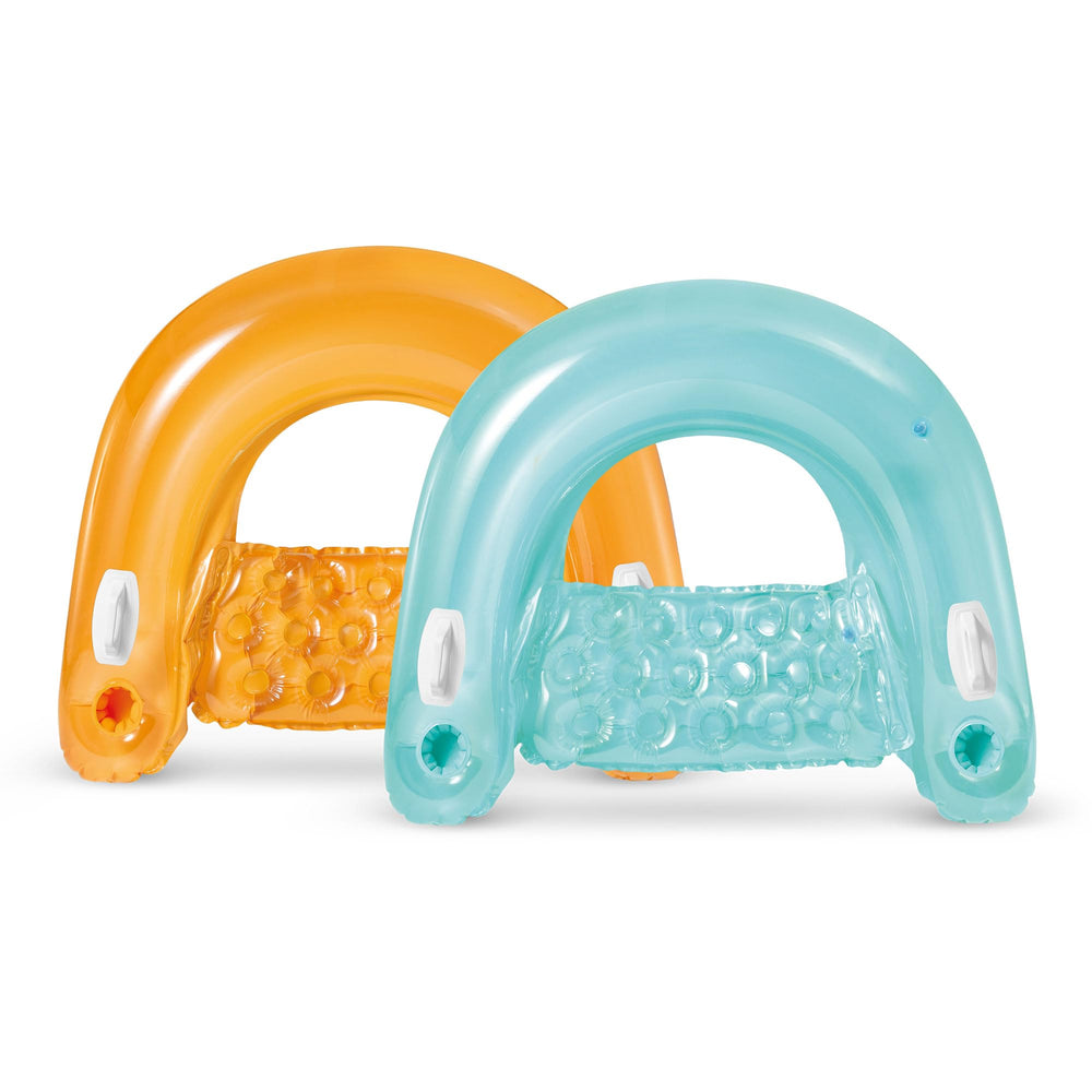 Intex Sit 'N Float lounge with backrest for poolside comfort.