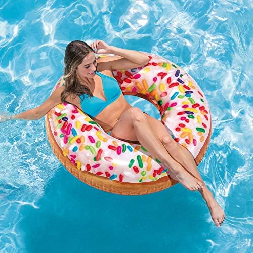 Intex Sprinkle Donut Tube side print, a playful float for kids and adults alike.