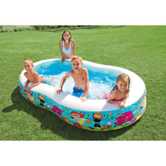 Intex Swim Center Paradise Seaside pool soft walls provide safe comfy play for toddlers