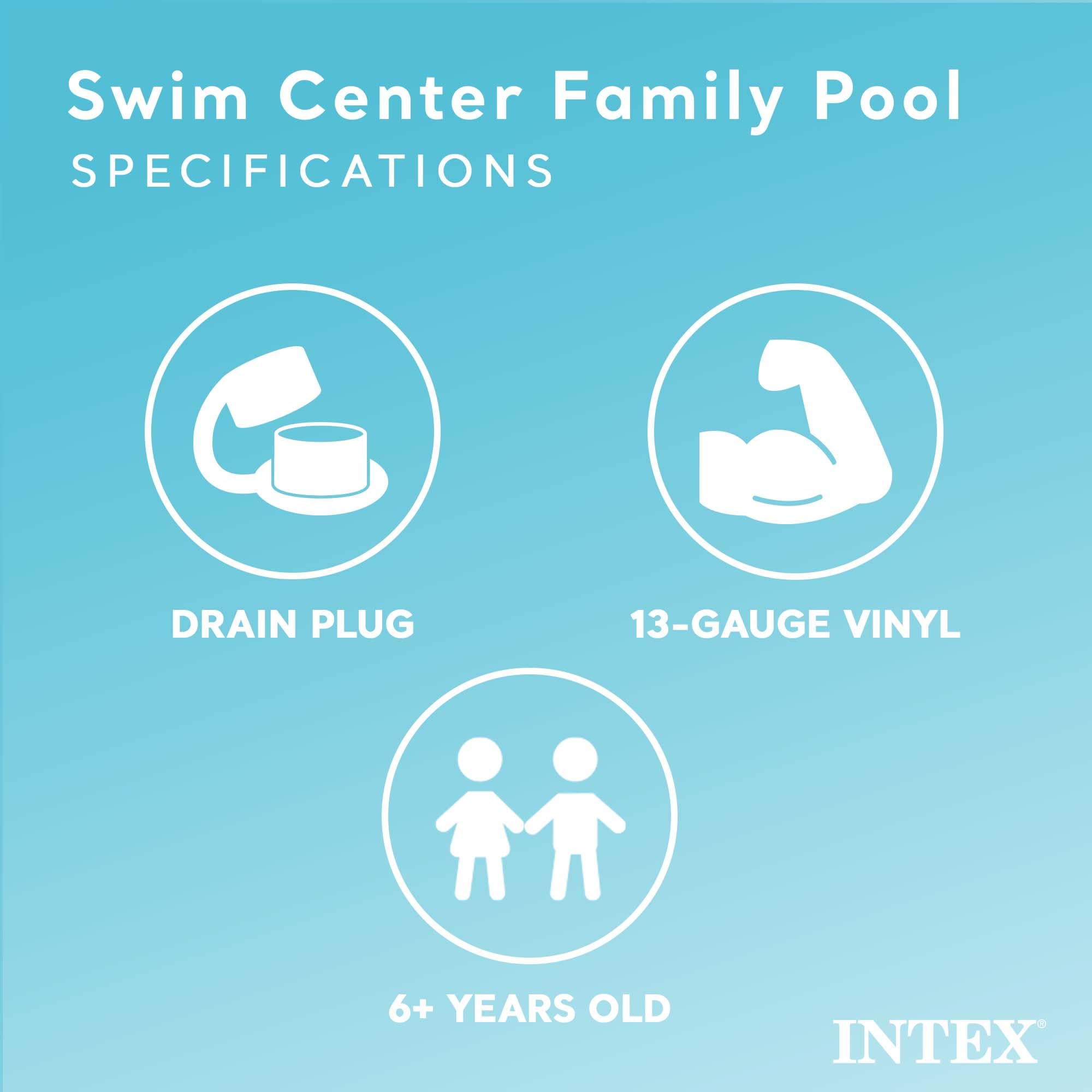Intex Swim Center patch included for easy repairs on punctures