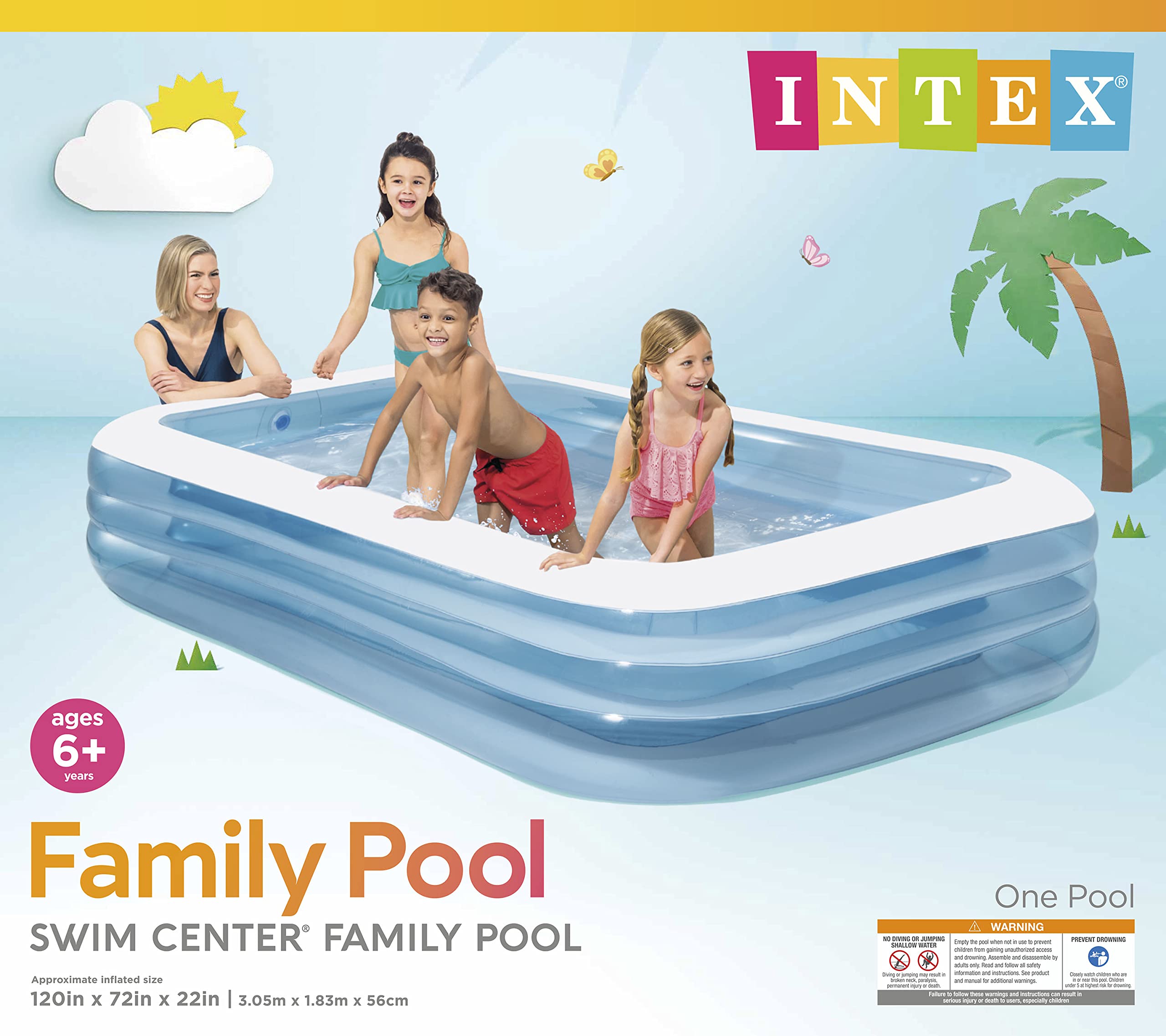 INTEX Swim Center Pool drain valve close-up shows easy water release
