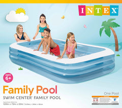 INTEX Swim Center Pool drain valve close-up shows easy water release