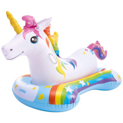 Intex Unicorn Ride-On front view; kid-friendly pool toy for sunny days
