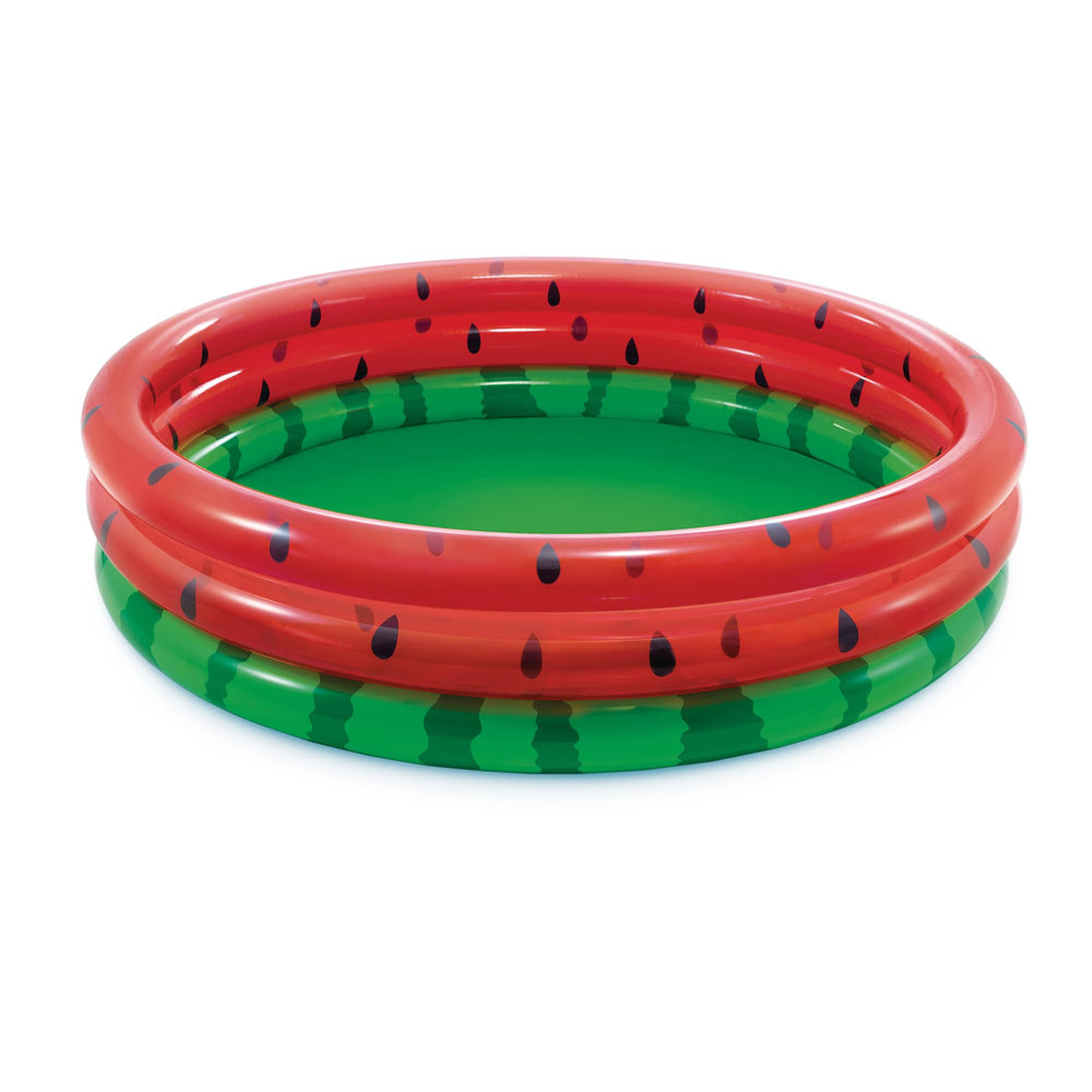 Intex 66-inch watermelon pool with bright rings for backyard fun