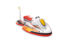 Intex Wave Rider float with jet-ski design for imaginative pool adventures.