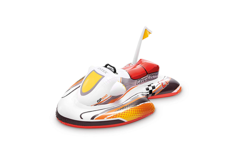Intex Wave Rider heavy-duty handle keeps kids secure on rides.