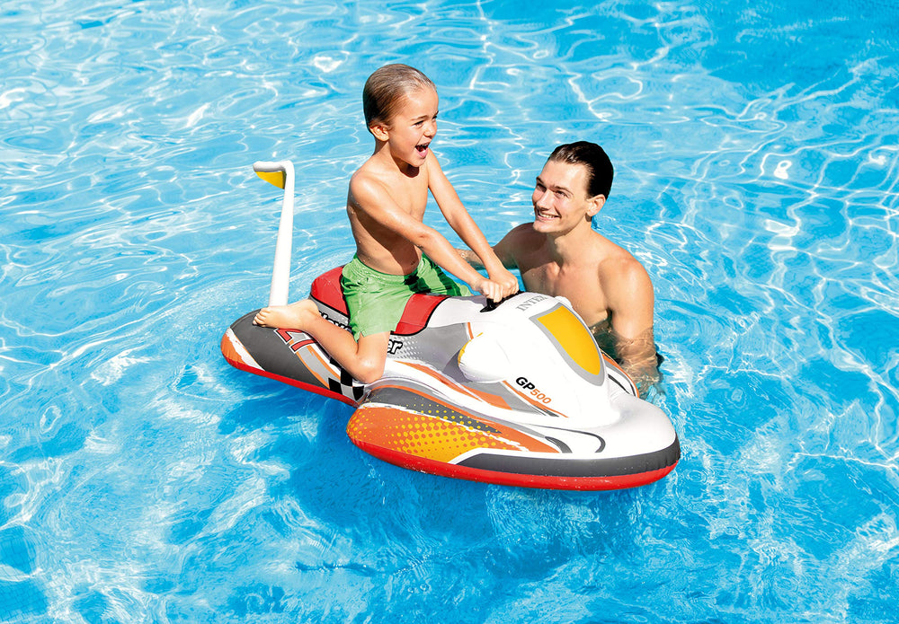 Intex Wave Rider wide base enhances stability for confident rides.