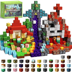Intoypad 300pcs magnetic blocks 0.8in cubes for creative building and fine motor practice.