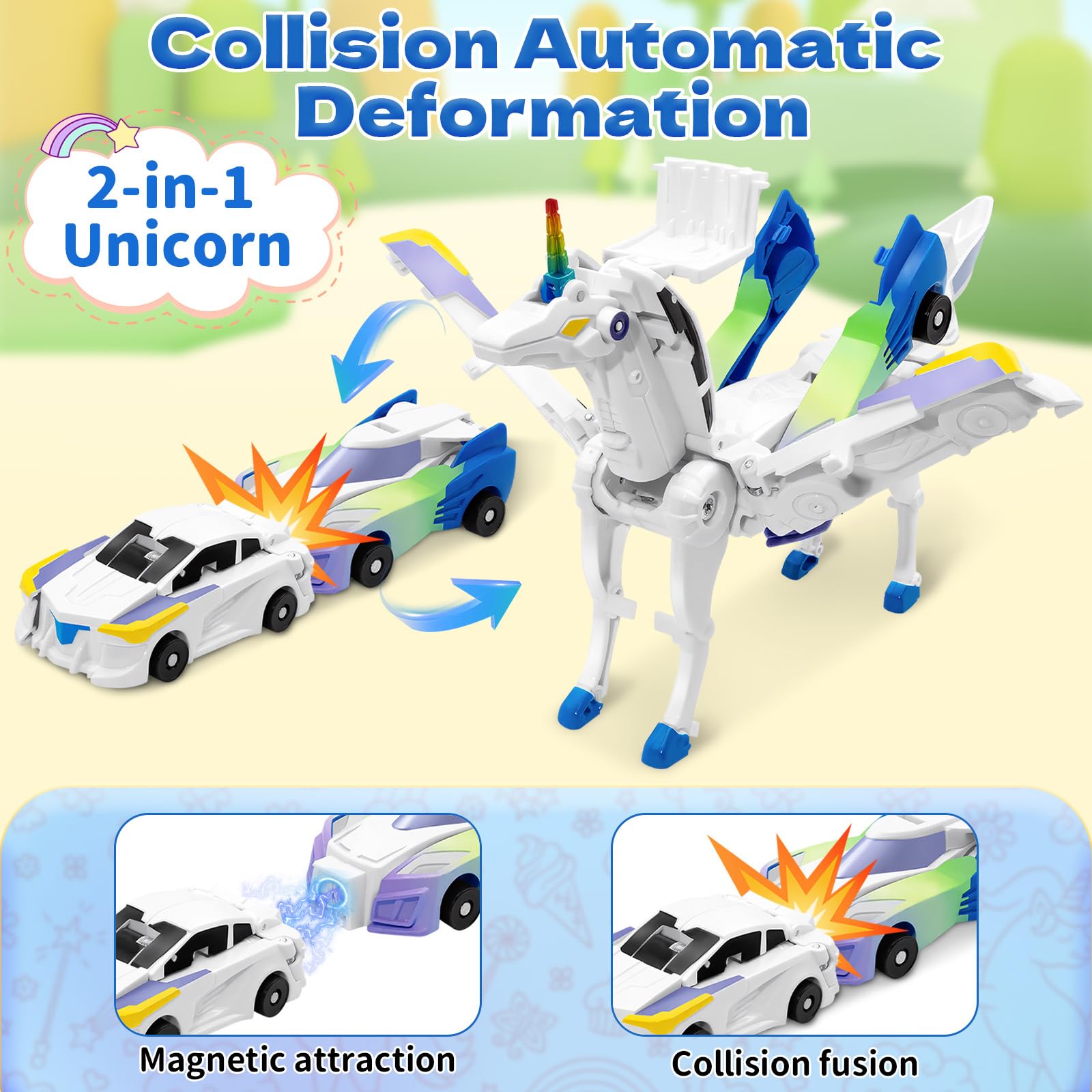 Intoypad colorful unicorn design appealing to kids who love cars and fantasy