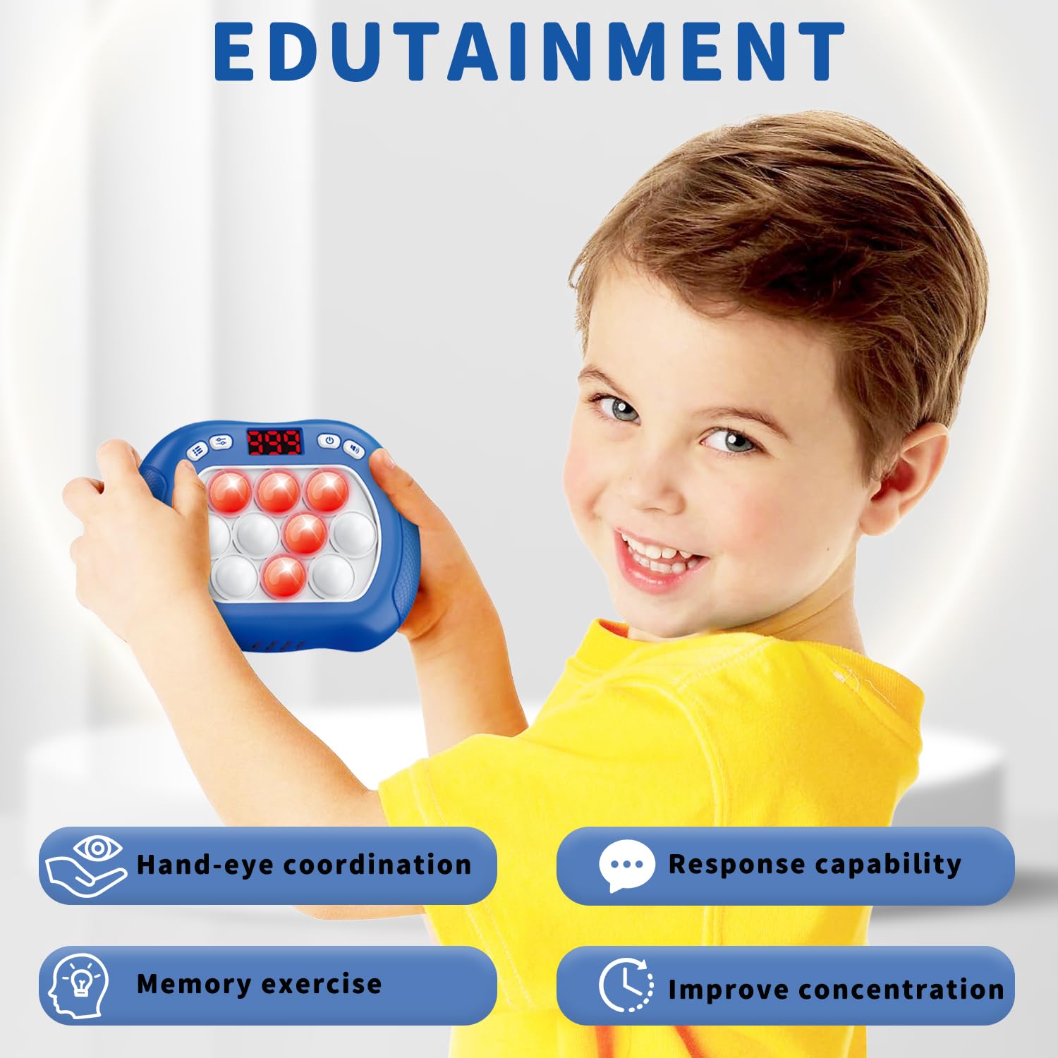 Intoypad Pop Game six modes display demonstrating versatile challenges for kids