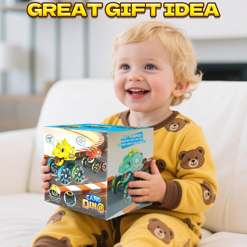 Intoypad push-and-go dinosaur truck hands-on play for toddlers