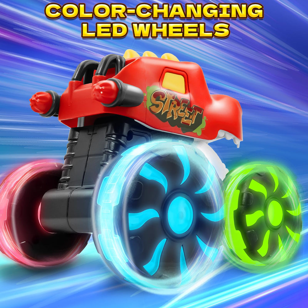 Intoypad red dino monster truck mouth action in motion