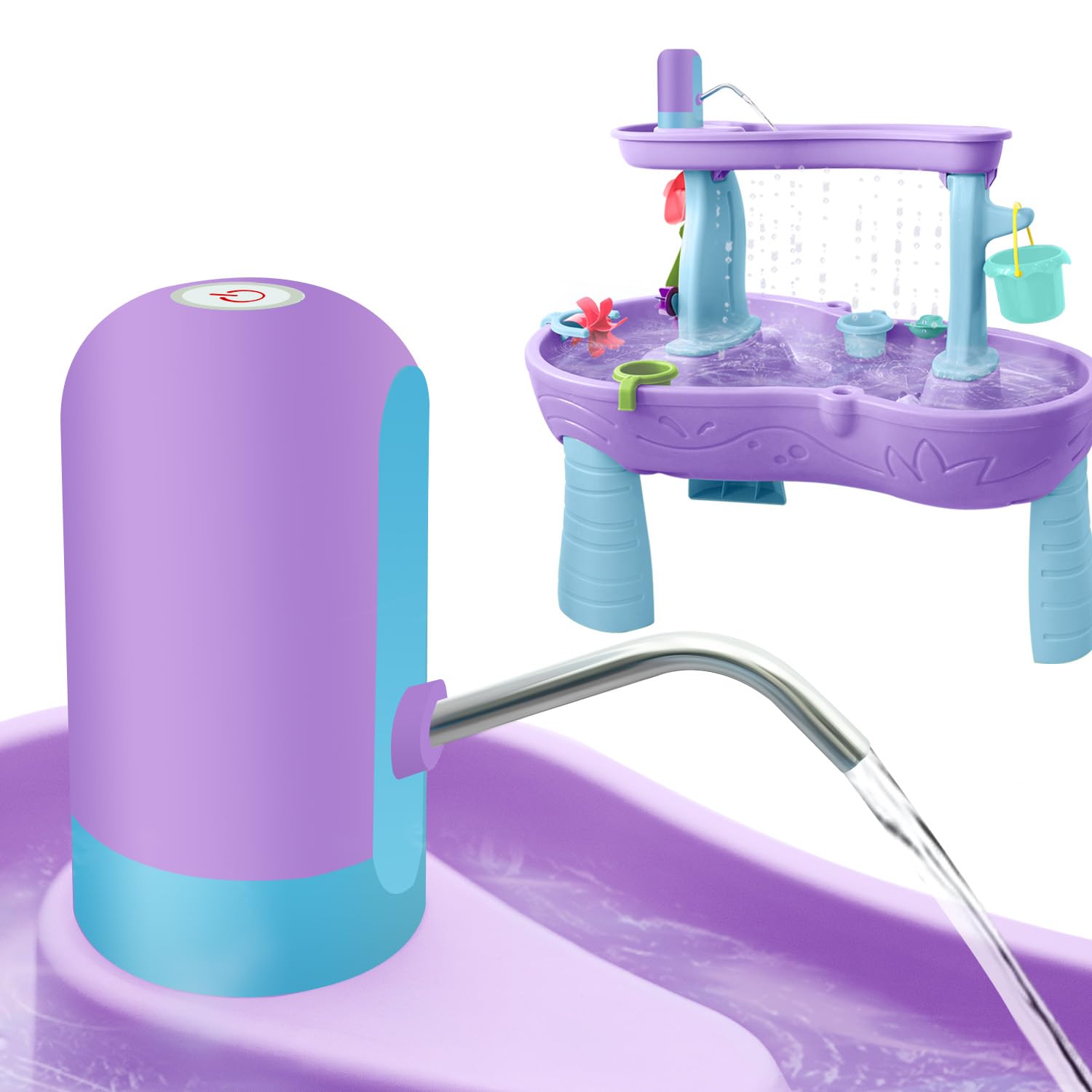 Intoypad Water Table Pump in compact design for quick backyard setup.