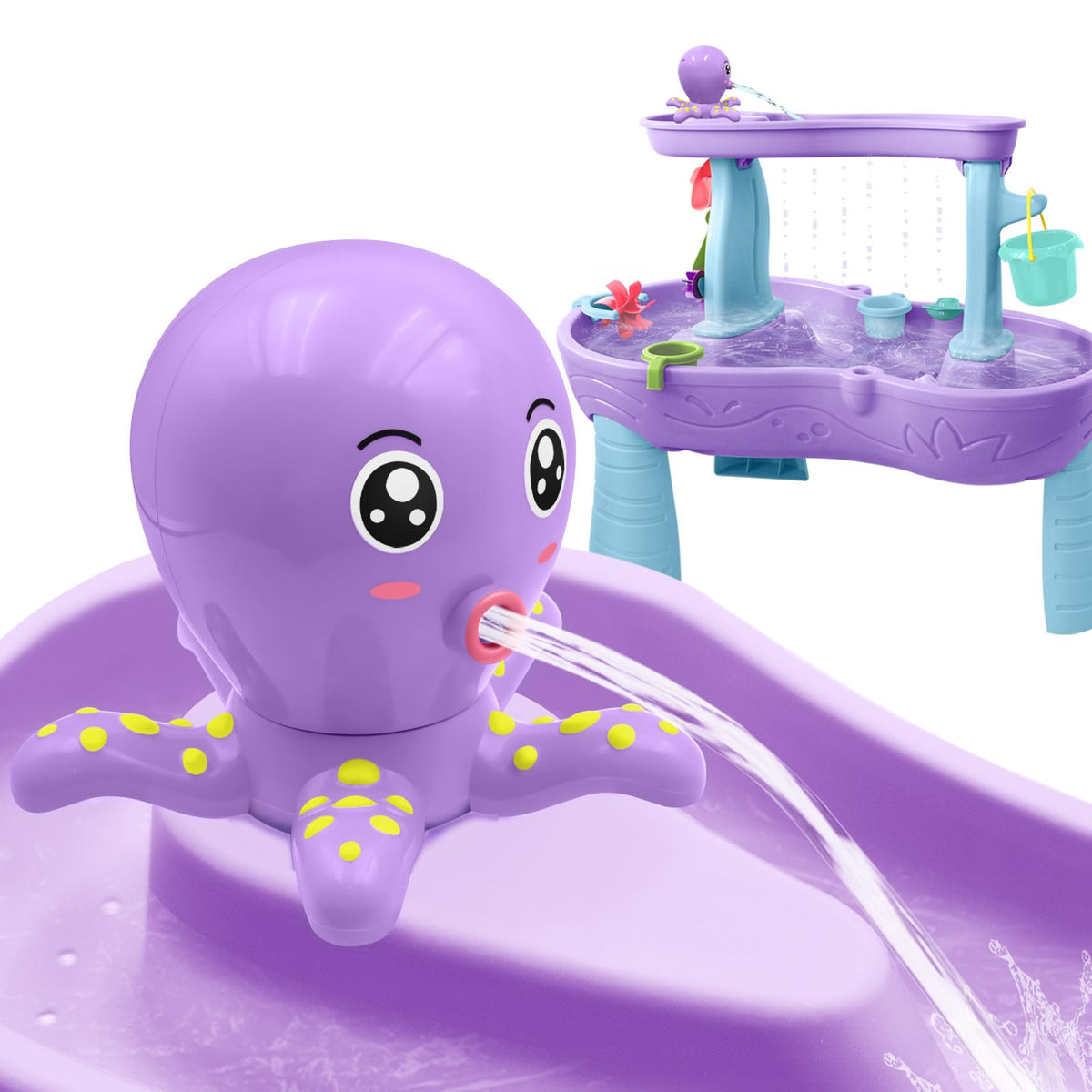 Intoypad Water Table Pump Octopus larger-flow stream enhances outdoor play