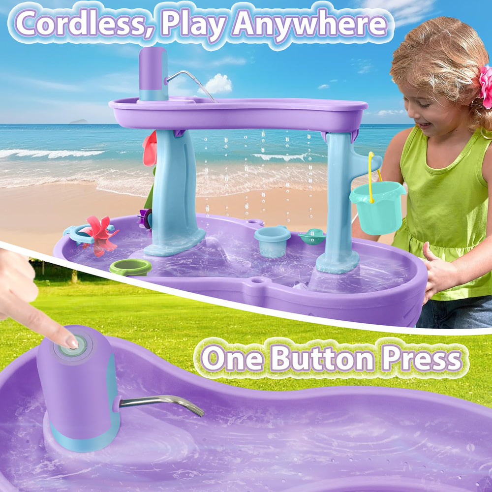 Intoypad Water Table Pump uses USB recharge for convenient power on the go.
