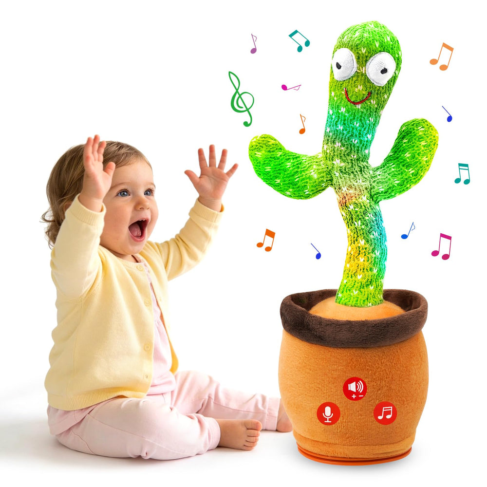 Invasgi dancing talking cactus toy engaging toddlers with music and motion for interactive play