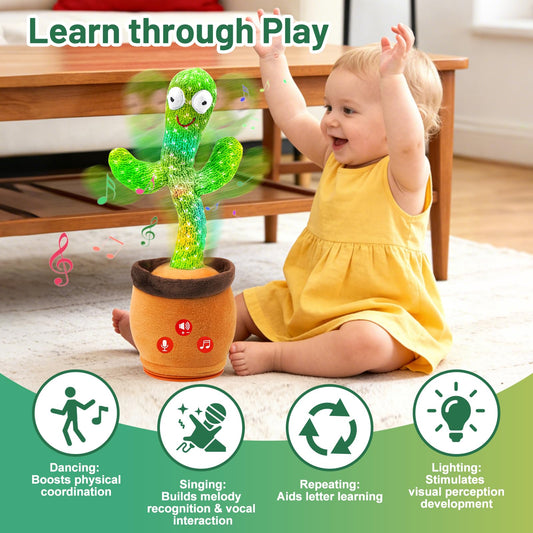 Invasgi cactus dances to the beat, encouraging active exploration and rhythmic movement