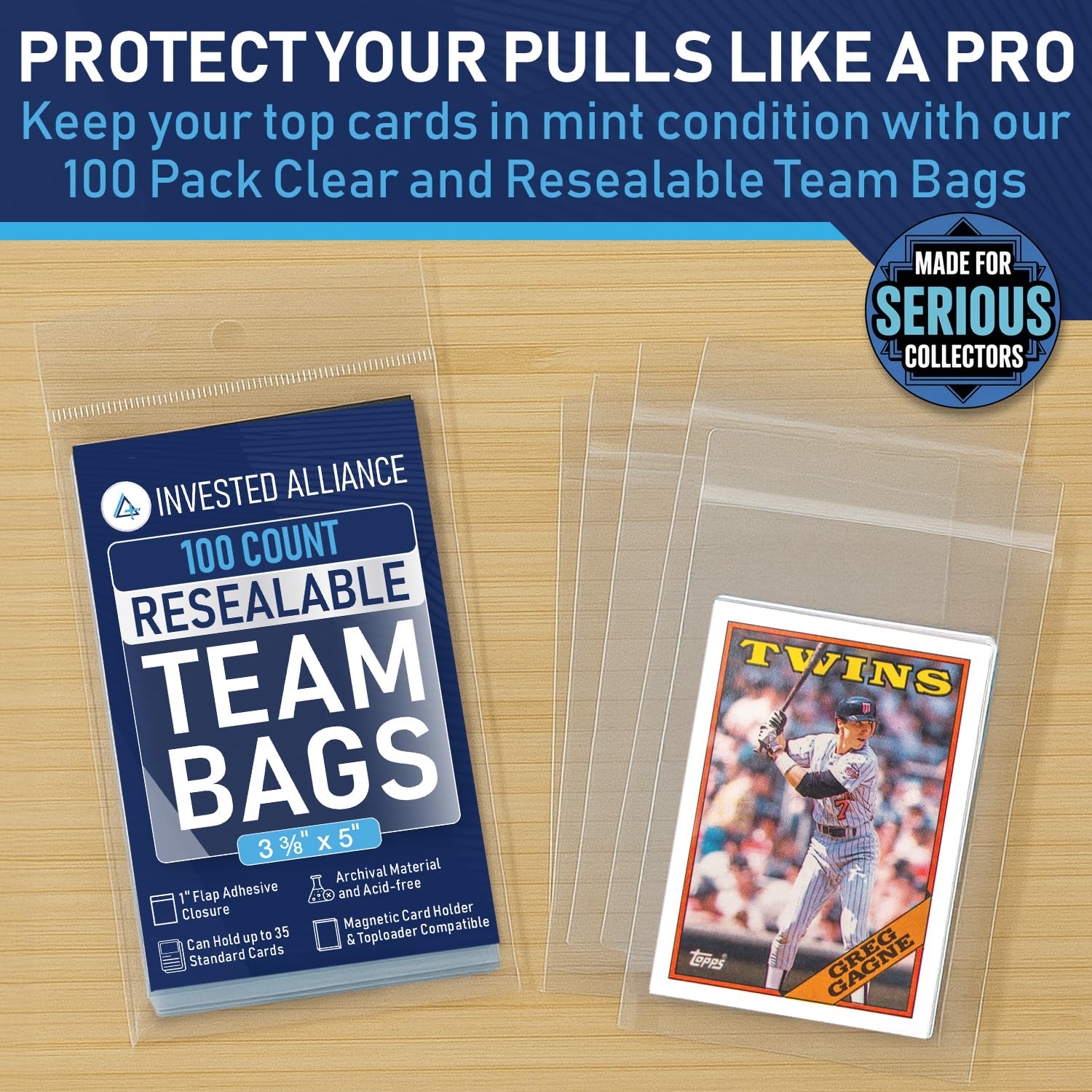 Invested Alliance adhesive closure keeps bags secure and reusable.