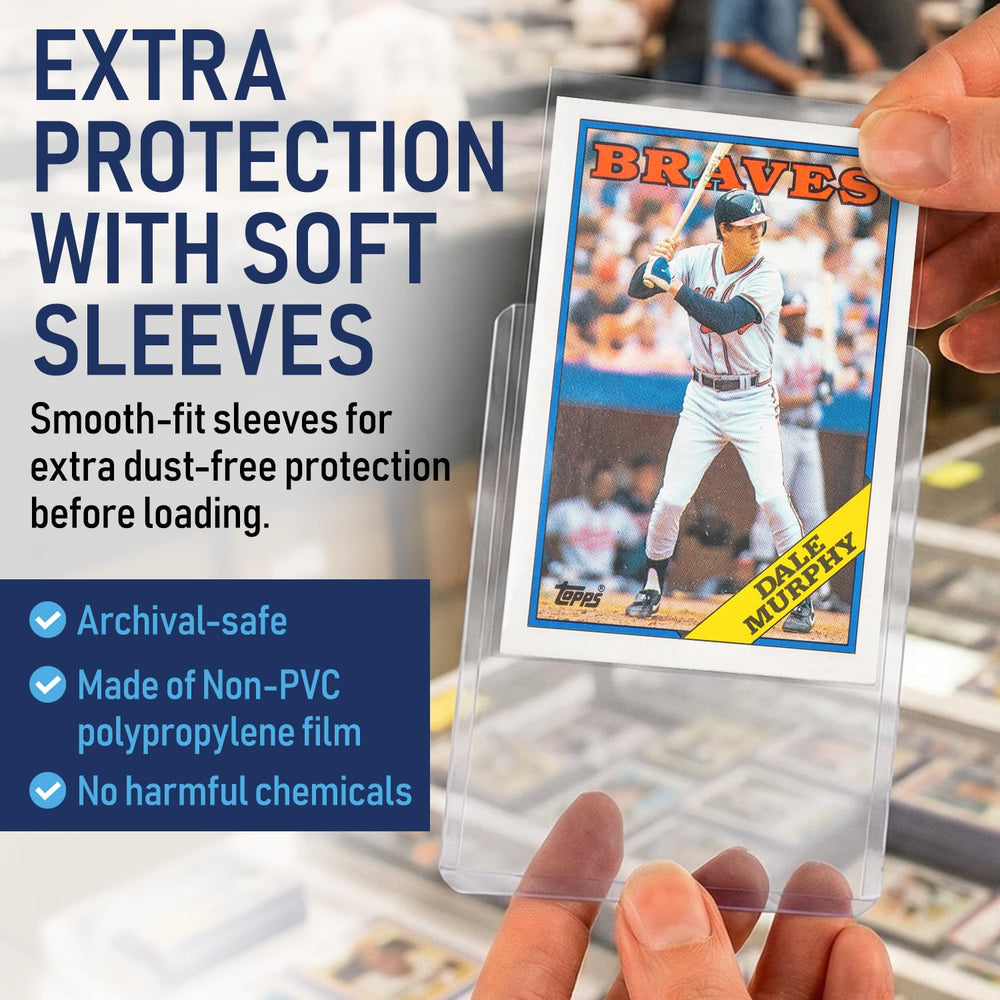 Invested Alliance baseball top loader 3x4 protects sports cards during storage
