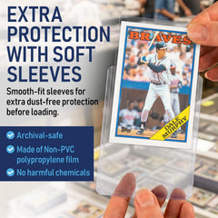 Invested Alliance baseball top loader 3x4 protects sports cards during storage