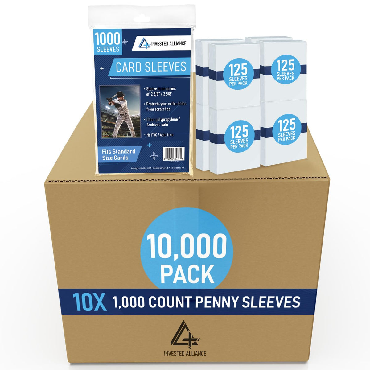 Invested Alliance premium penny sleeve for baseball cards provides archival-safe protection