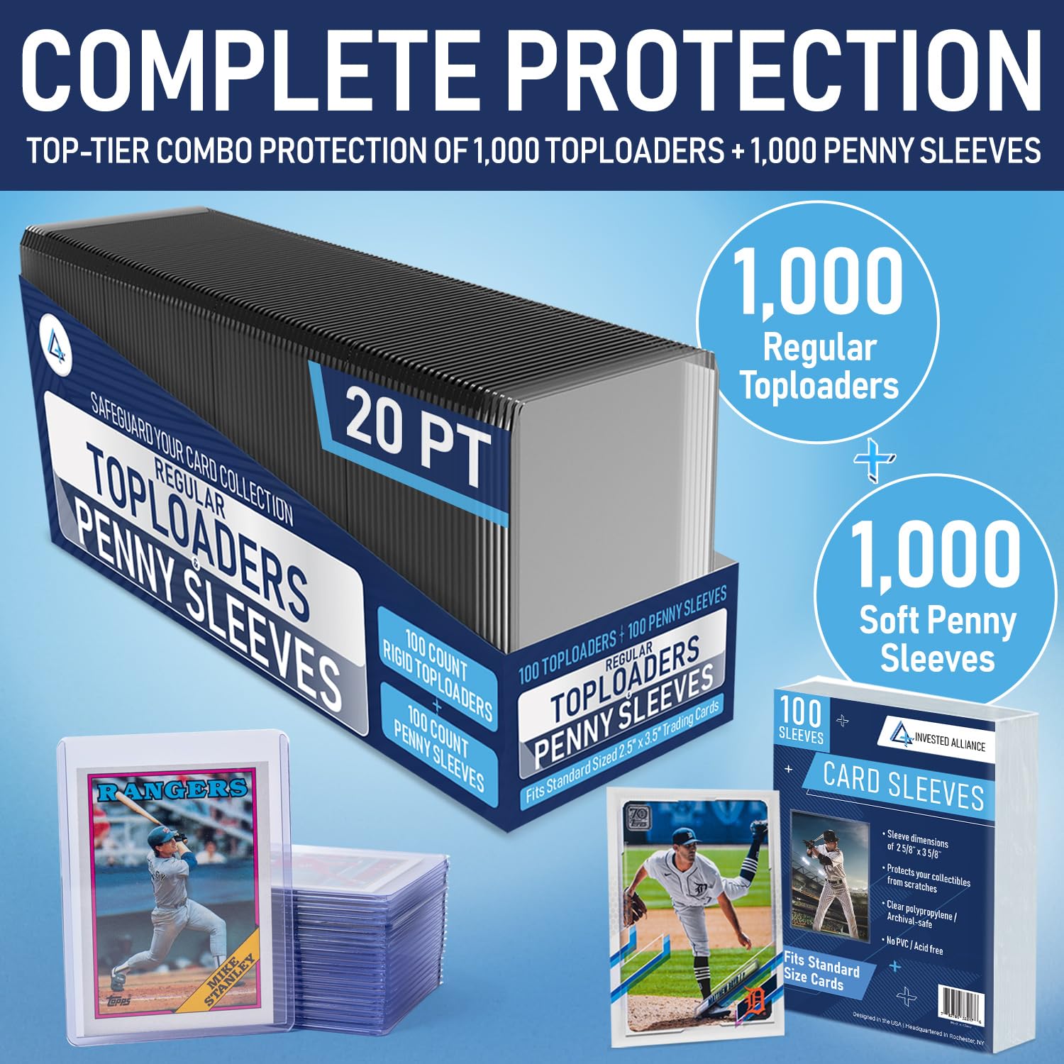 Invested Alliance rigid toploader keeps MTG cards flat and safe during storage.