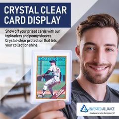 Invested Alliance rigid protectors help maintain card value with careful handling.