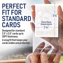Invested Alliance sports toploaders 3x4 back view keeps cards secure