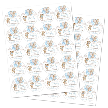 InvitationHouse blue bear labels ready for quick assembly and gifting