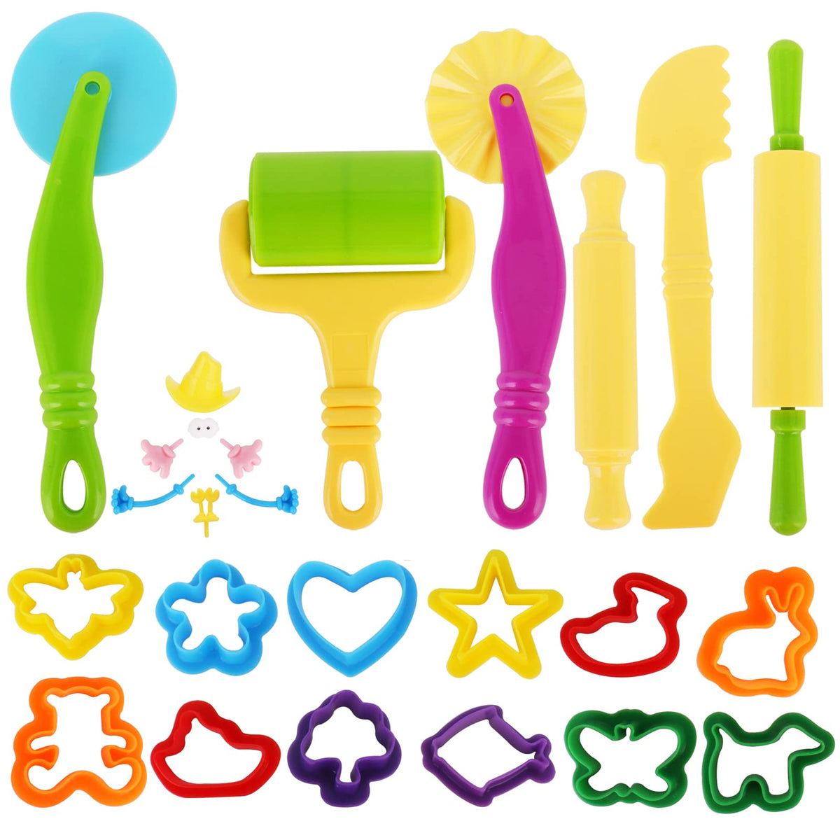 Inxens Dough Tools Set face parts: create expressive characters with durable, easy-to-hold components.