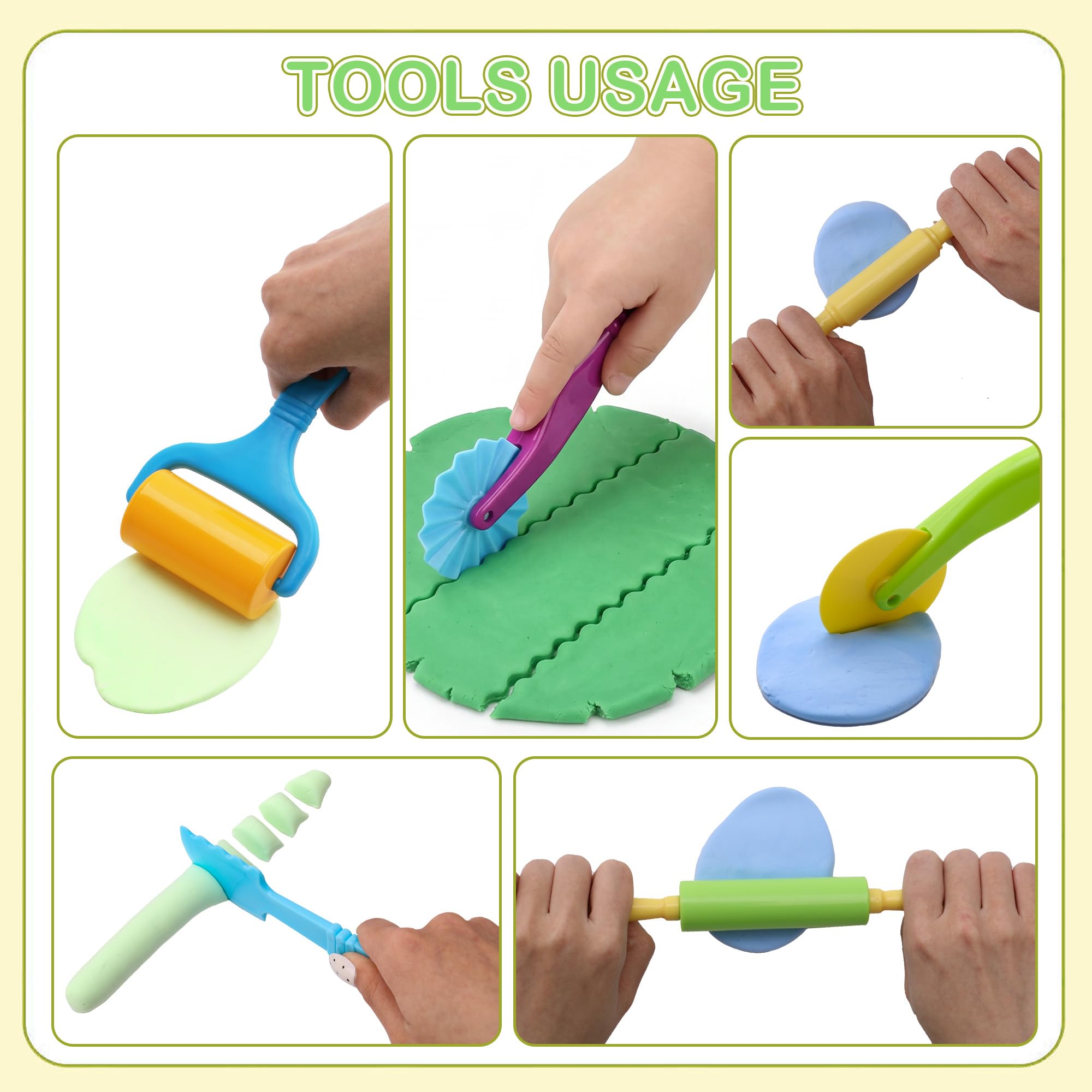 Inxens Dough Tools Set nonstick surface: less sticking for easy cleanup.