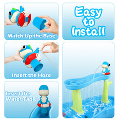 inzerwudi dinosaur water table pump blue setup no drill for easy installation