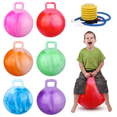 ioffersuper 18-inch marbled hopper ball ready for outdoor play and indoor exercise.