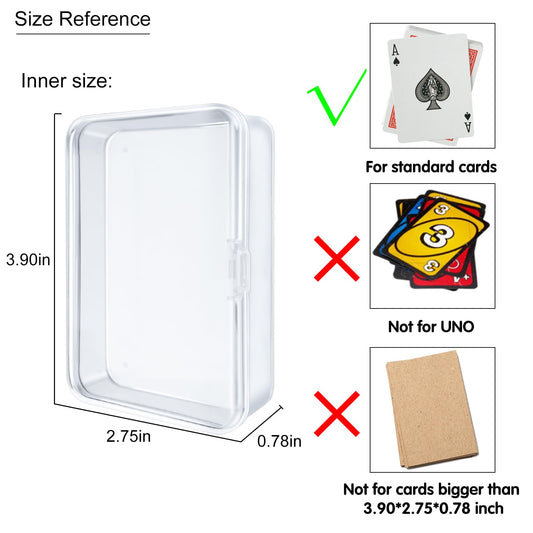 IOKUKI clear deck box with snap closure keeps cards secure and dust-free