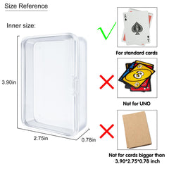IOKUKI clear deck box with snap closure keeps cards secure and dust-free
