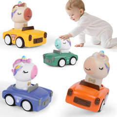 IOMDRWU Bunny Driver car glides smoothly with friction for early motor skills