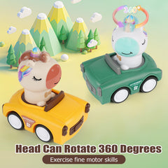 IOMDRWU Glitter Horn car adds sparkle to push and go fun