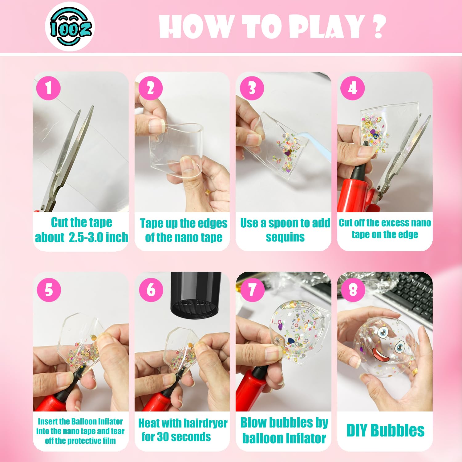 IOOZ balloon fillings and inflator speed up bubble sessions with ease.