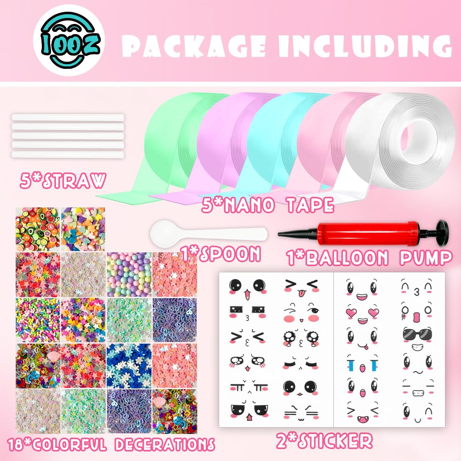 IOOZ Nano Tape Bubble Kit colorful balloon fillings ready for DIY decor