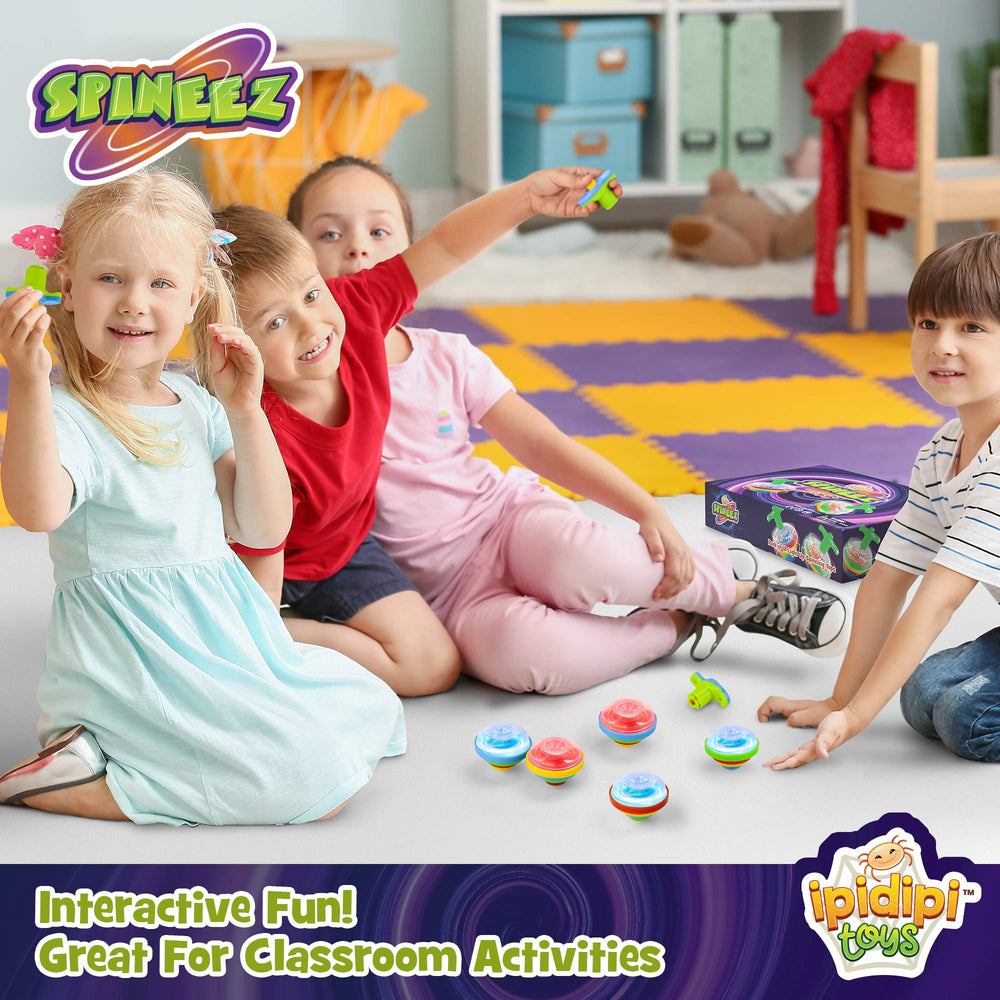 Vibrant LED lights on the Spineez blue top ideal for parties