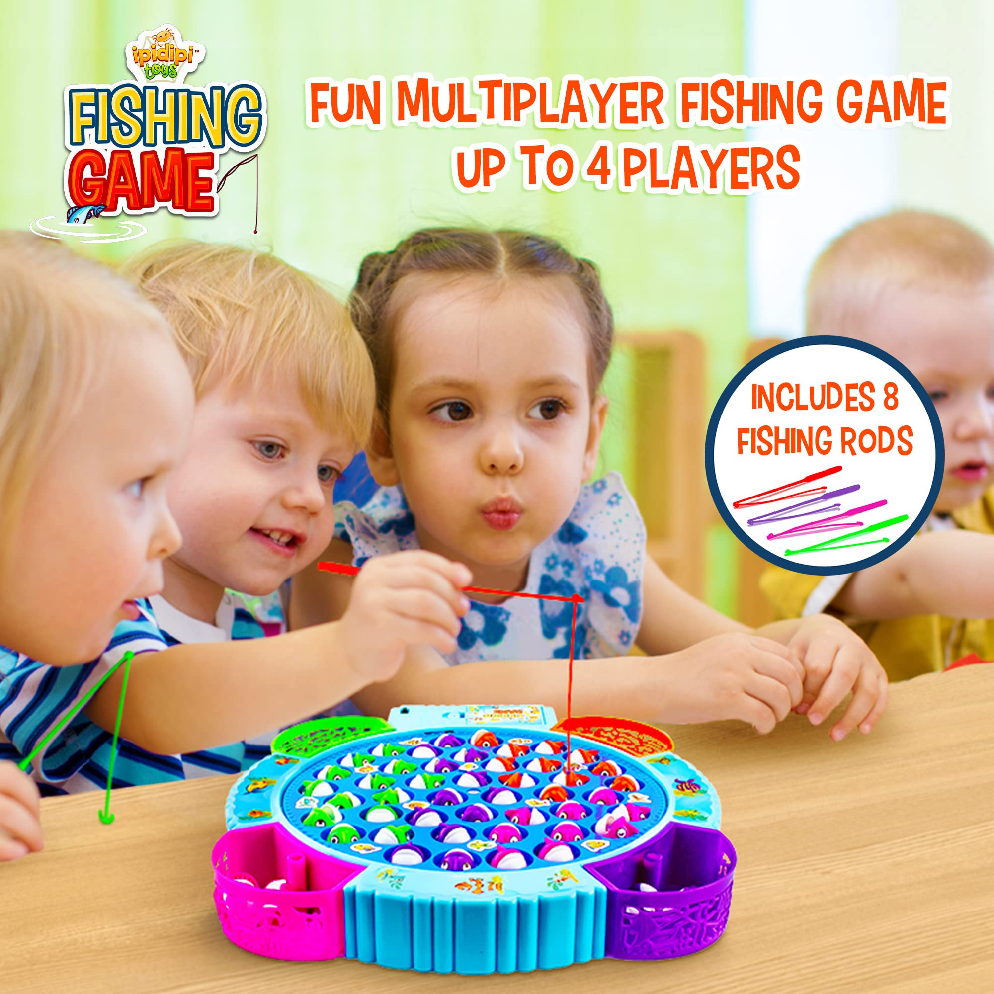 IPIDIPI TOYS eight fishing poles enabling multiplayer family sessions