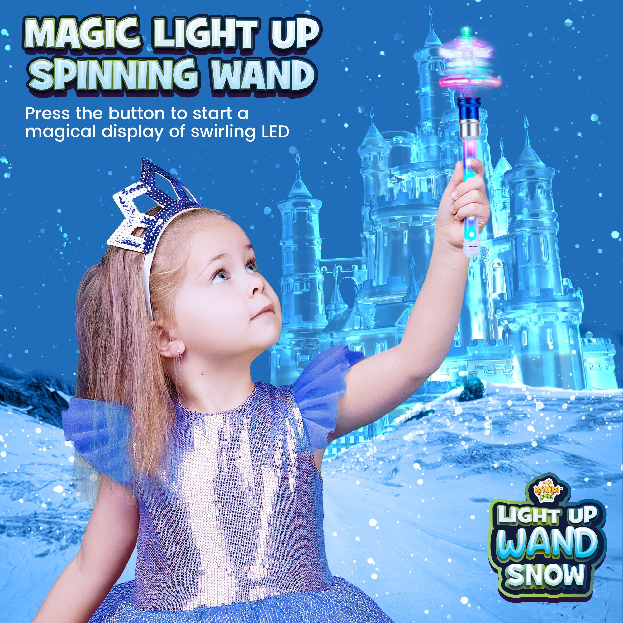 IPIDIPI TOYS Snowflake Wand gift box showcases safe, gift-ready presentation.