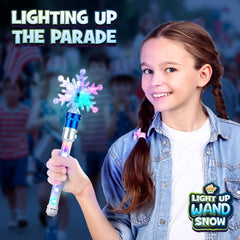 IPIDIPI TOYS Snowflake Wand kids playing highlights magical princess-themed fun.
