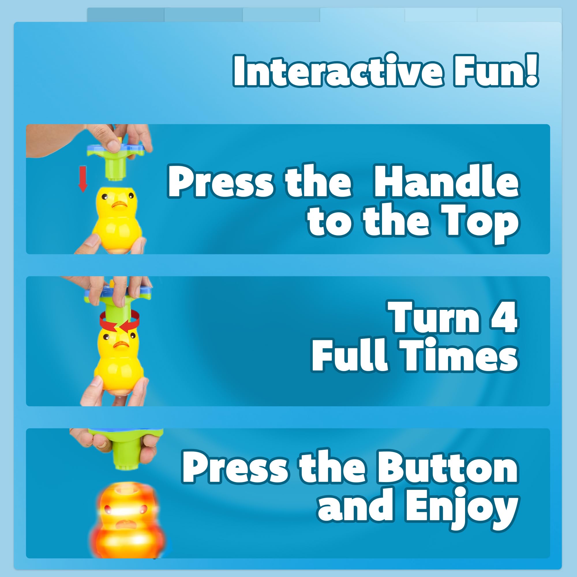 IPIDIPI TOYS Spineez rabbit light up spinning top adds Easter magic