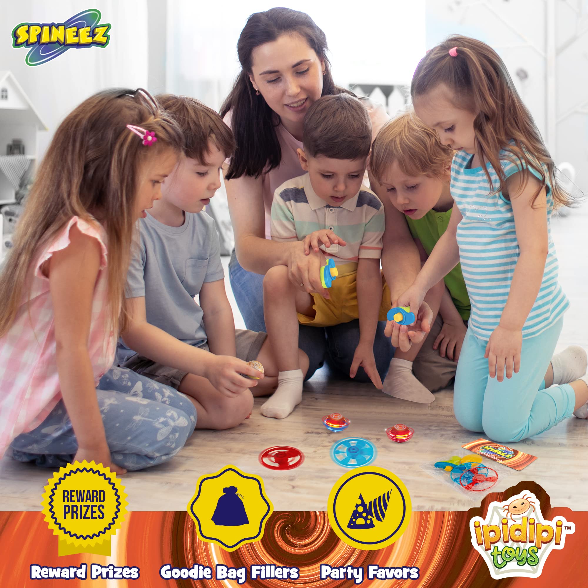 Durable orange Spineez top designed for daily kids play